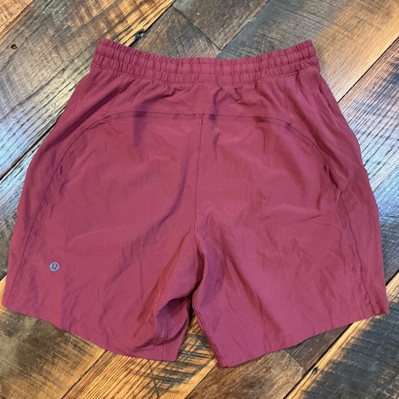Men’s Lululemon T.H.E. Shorts Burgundy|  Athletic Training Shorts Small - Picture 5 of 7